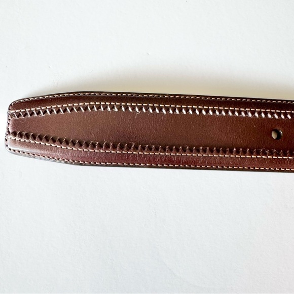New Mezlan Men's Brown Woven Leather Belt Made in Spain Size 36 - Picture 8 of 10